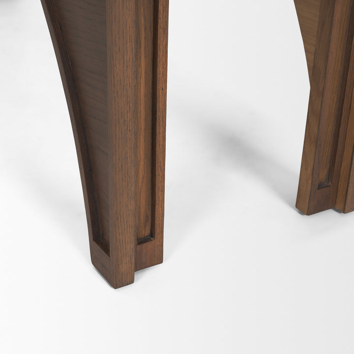 Laraya Dark Brown Wood Arched Console Table Dining Room Mercana