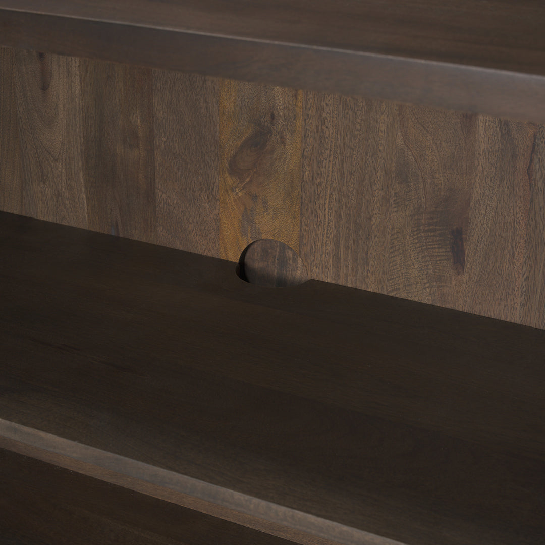 Heera Dark Brown Diamond Motif w/ Shelf Accent Cabinet Decor Mercana
