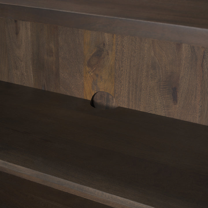 Heera Dark Brown Diamond Motif w/ Shelf Accent Cabinet Decor Mercana