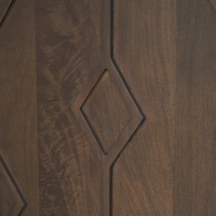 Heera Dark Brown Diamond Motif w/ Shelf Sideboard Dining Room Mercana