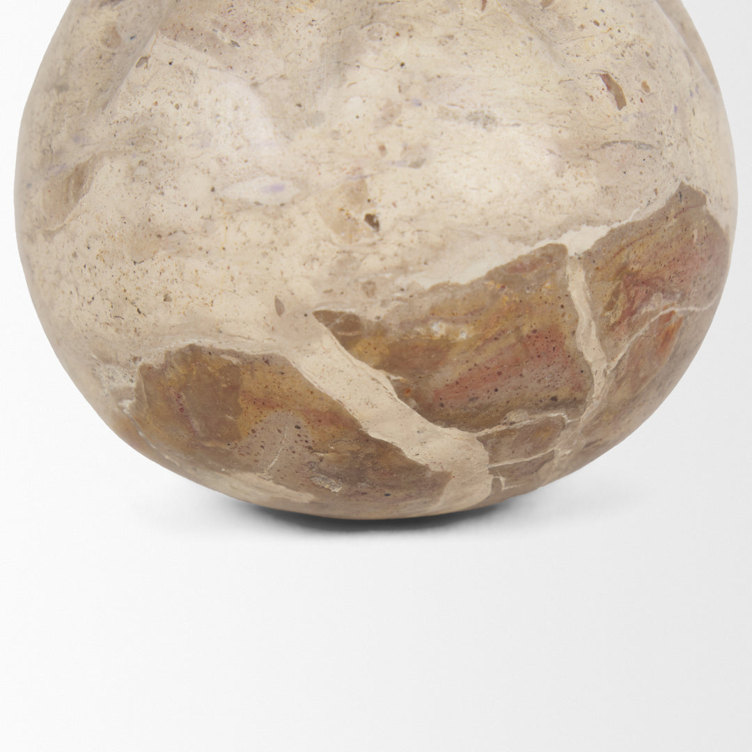Caprie Small Beige Marble Decorative Juice Squeezer Decor Mercana