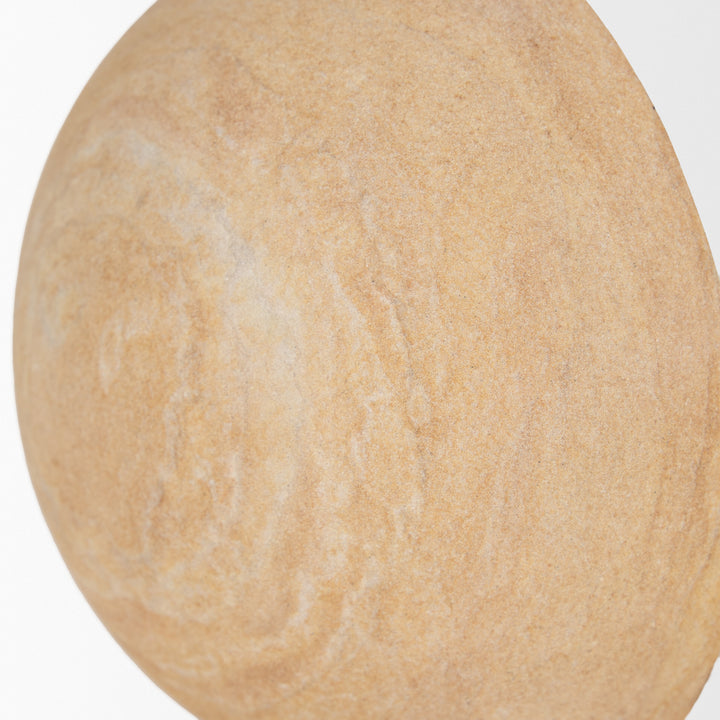 Rahmi Sandstone Orb Bookends Decor Mercana