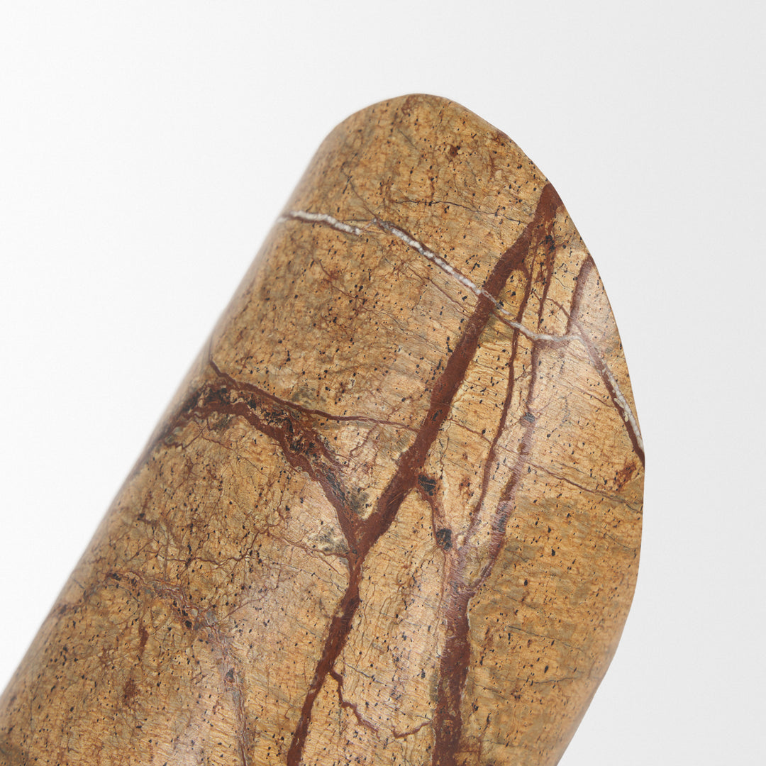 Rahima Brown Forest Marble Angled Bookends Decor Mercana