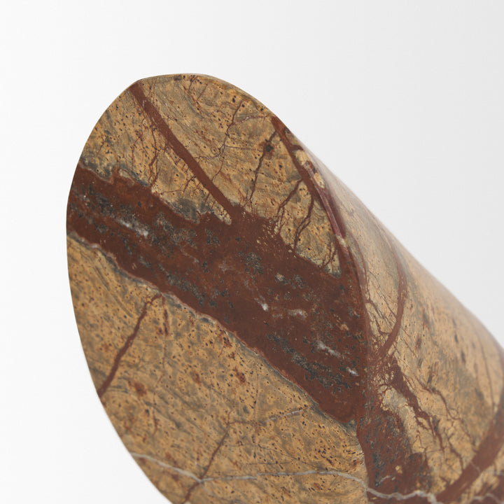 Rahima Brown Forest Marble Angled Bookends Decor Mercana