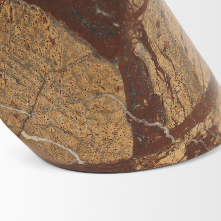 Rahima Brown Forest Marble Angled Bookends Decor Mercana