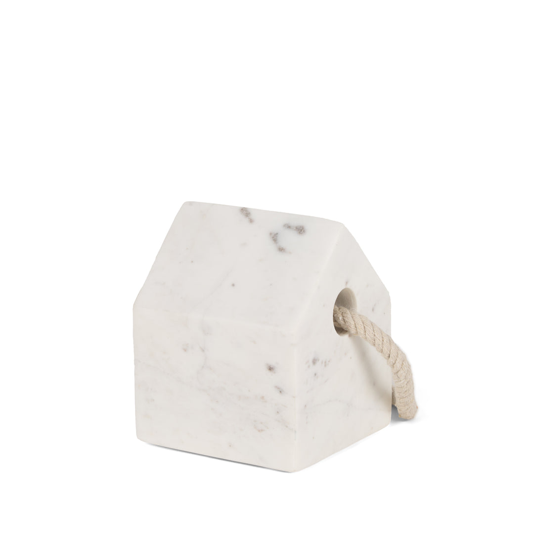 Raena White Marble House Door Stopper Decor Mercana