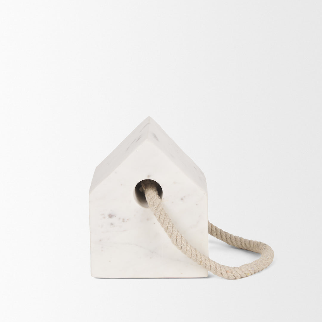 Raena White Marble House Door Stopper Decor Mercana