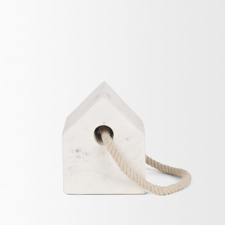 Raena White Marble House Door Stopper Decor Mercana