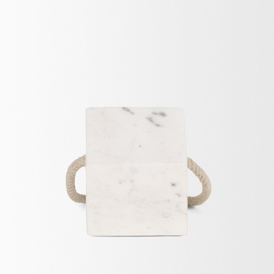 Raena White Marble House Door Stopper Decor Mercana