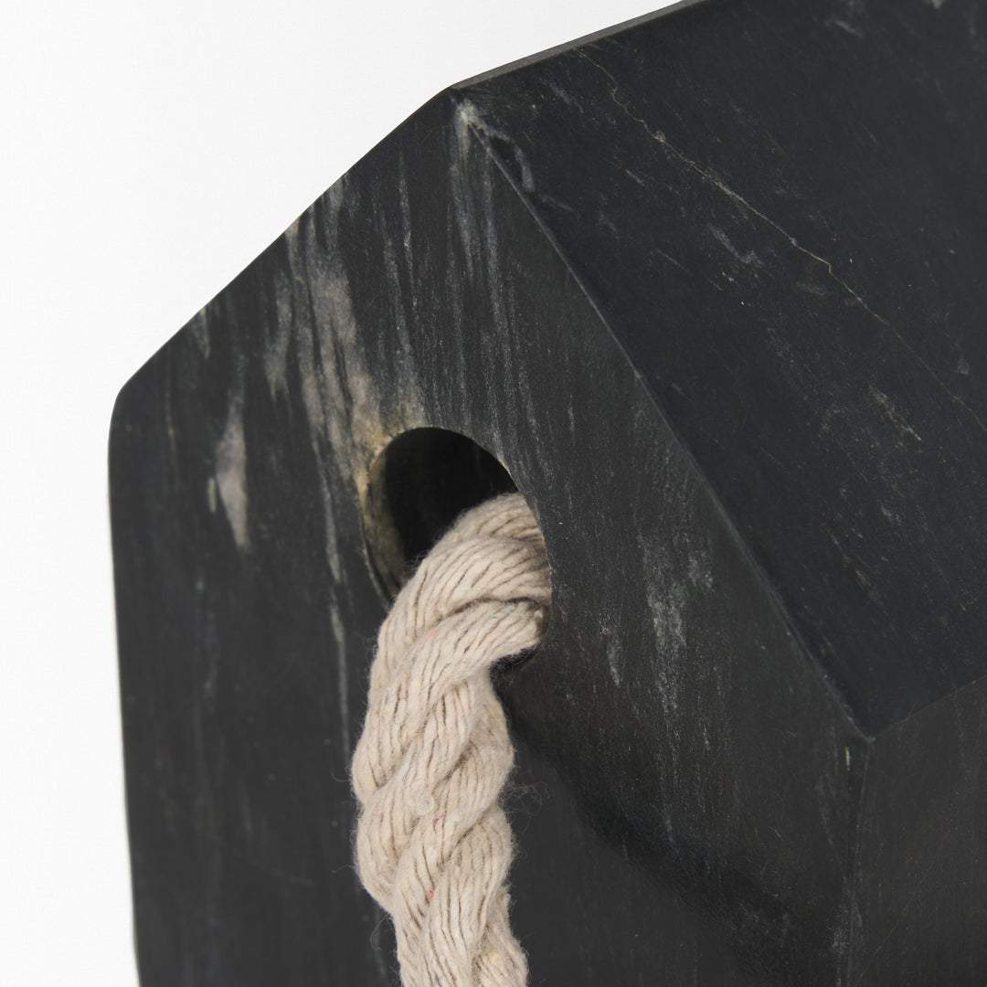 Raena Black Marble House Door Stopper Decor Mercana