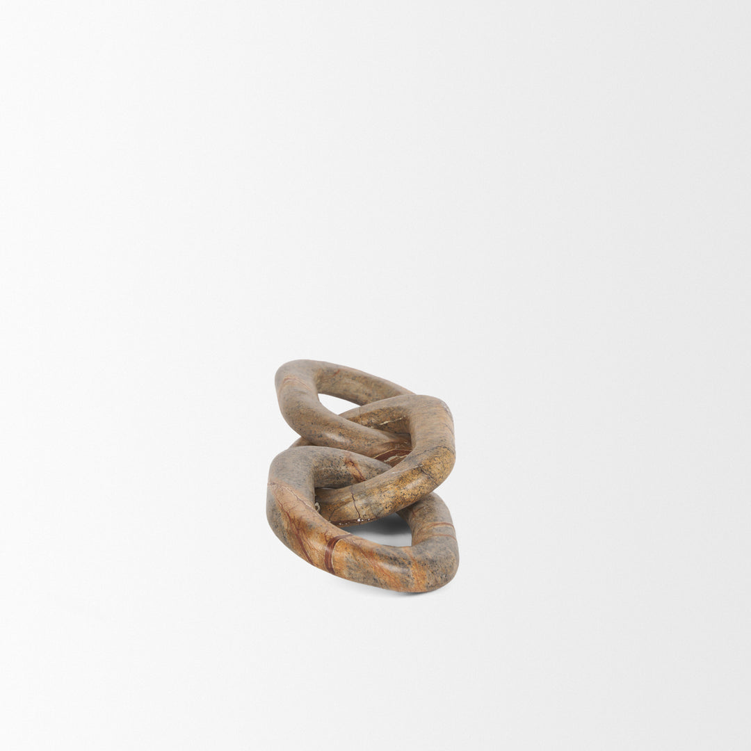 Reinir Red-Brown Marble Chain Link Decorative Object Decor Mercana