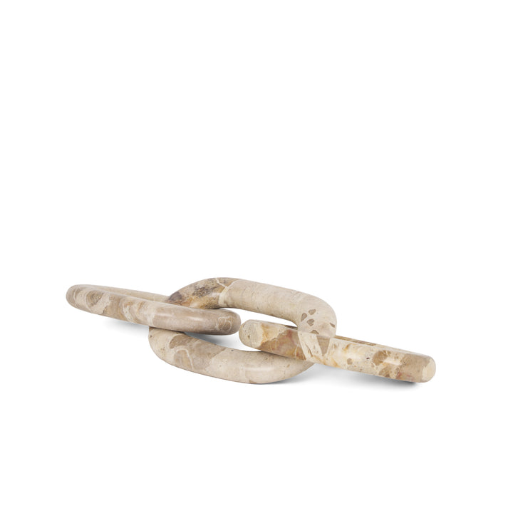 Reinir Beige Marble Chain Link Decorative Object Decor Mercana