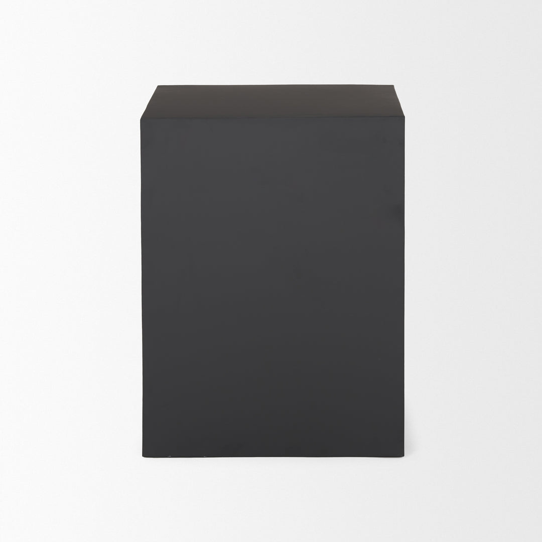 Sobi Matte Black Square Metal Side Table Living Room Mercana