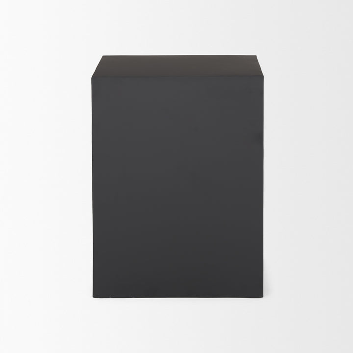 Sobi Matte Black Square Metal Side Table Living Room Mercana