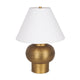 Salaah Antique Gold Brushed Metal w/ Cream Shade Table Lamp Decor Mercana #antique gold