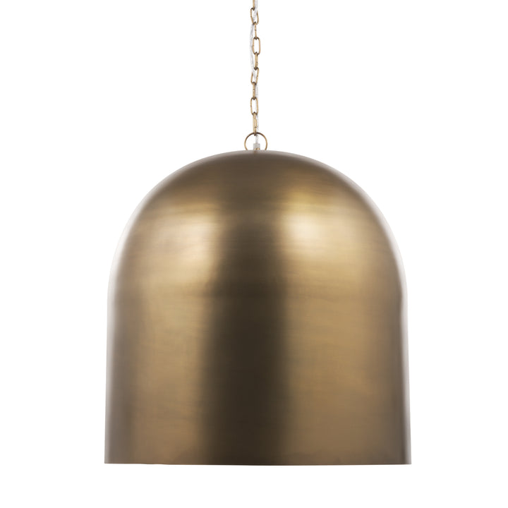 Sanne Antiqued Gold Metal w/ Silver Foil Large Pendant Light Decor Mercana