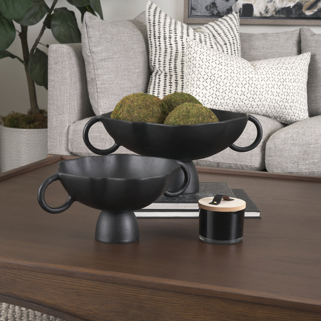 Radka Small Matte Black Metal Decorative Bowl Decor Mercana