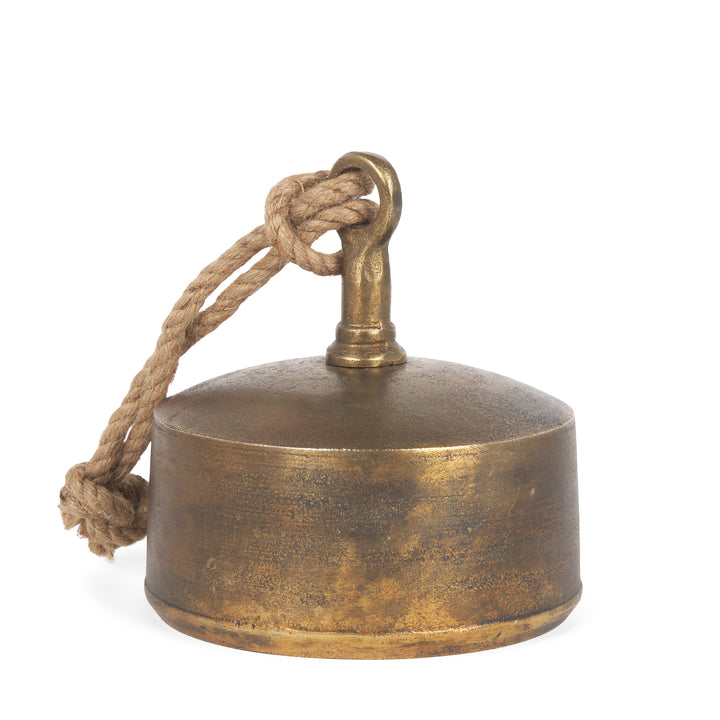 Quincy Large Gold Metal Decorative Bell Object Decor Mercana