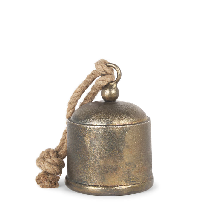 Quincy Medium Gold Metal Decorative Bell Object Decor Mercana