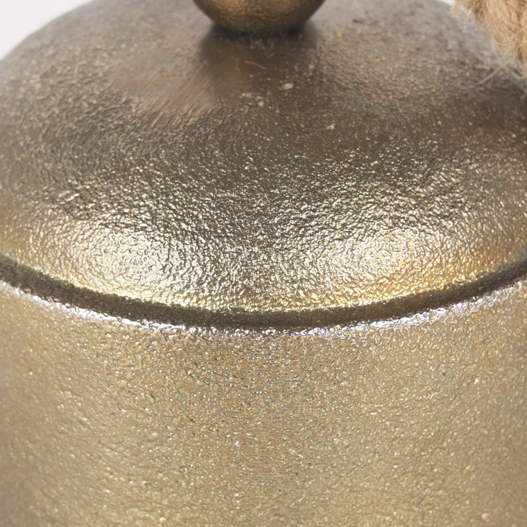 Quincy Medium Gold Metal Decorative Bell Object Decor Mercana