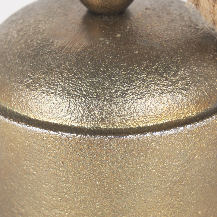 Quincy Medium Gold Metal Decorative Bell Object Decor Mercana