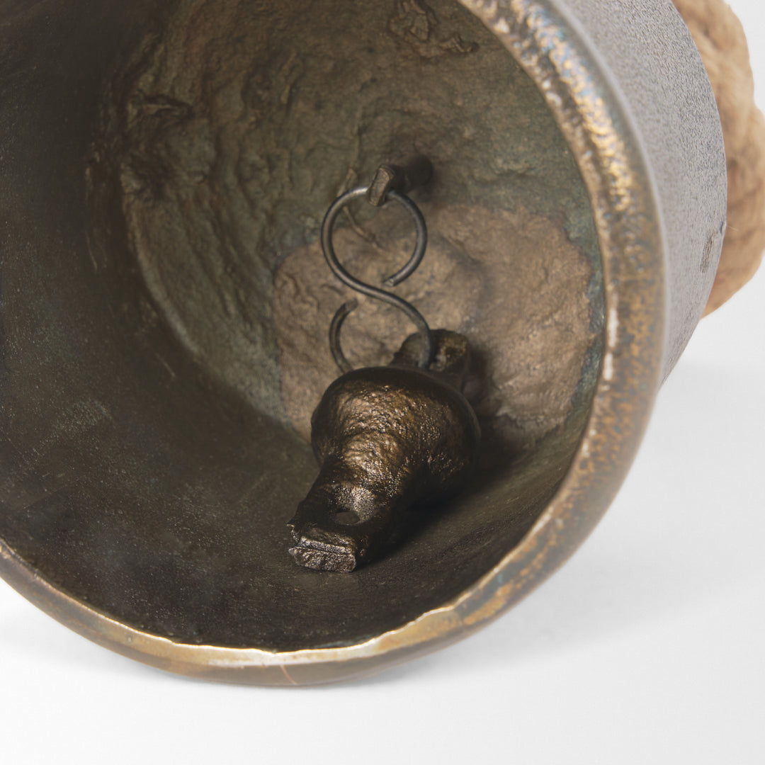 Quincy Medium Gold Metal Decorative Bell Object Decor Mercana