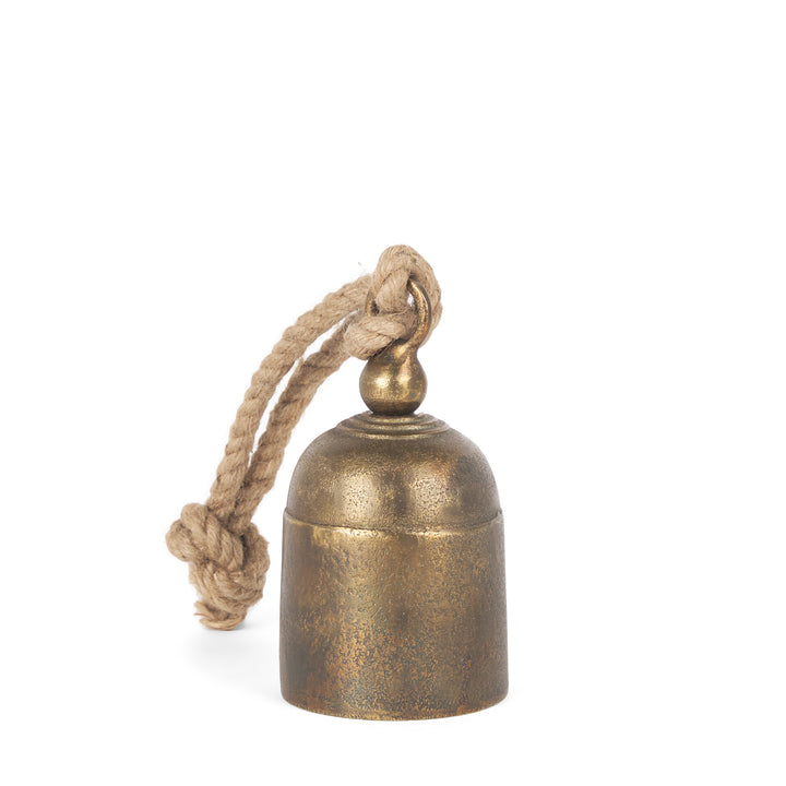 Quincy Small Gold Metal Decorative Bell Object Decor Mercana