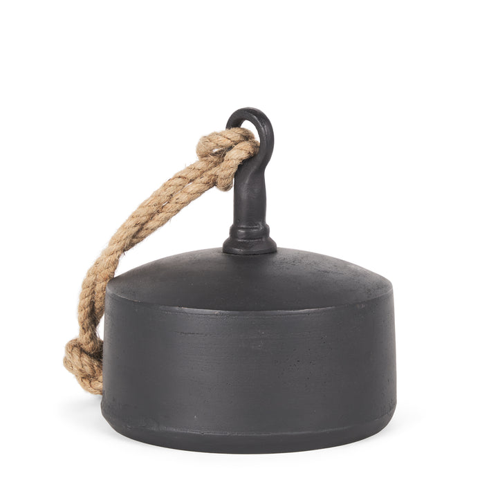 Quincy Large Matte Black Metal Decorative Bell Object Decor Mercana