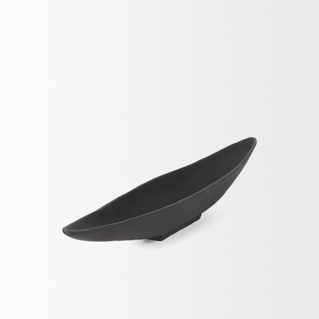 Piero Small Matte Black Metal Decorative Bowl Decor Mercana