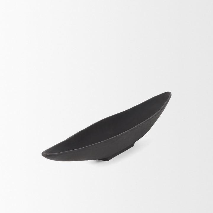 Piero Small Matte Black Metal Decorative Bowl Decor Mercana