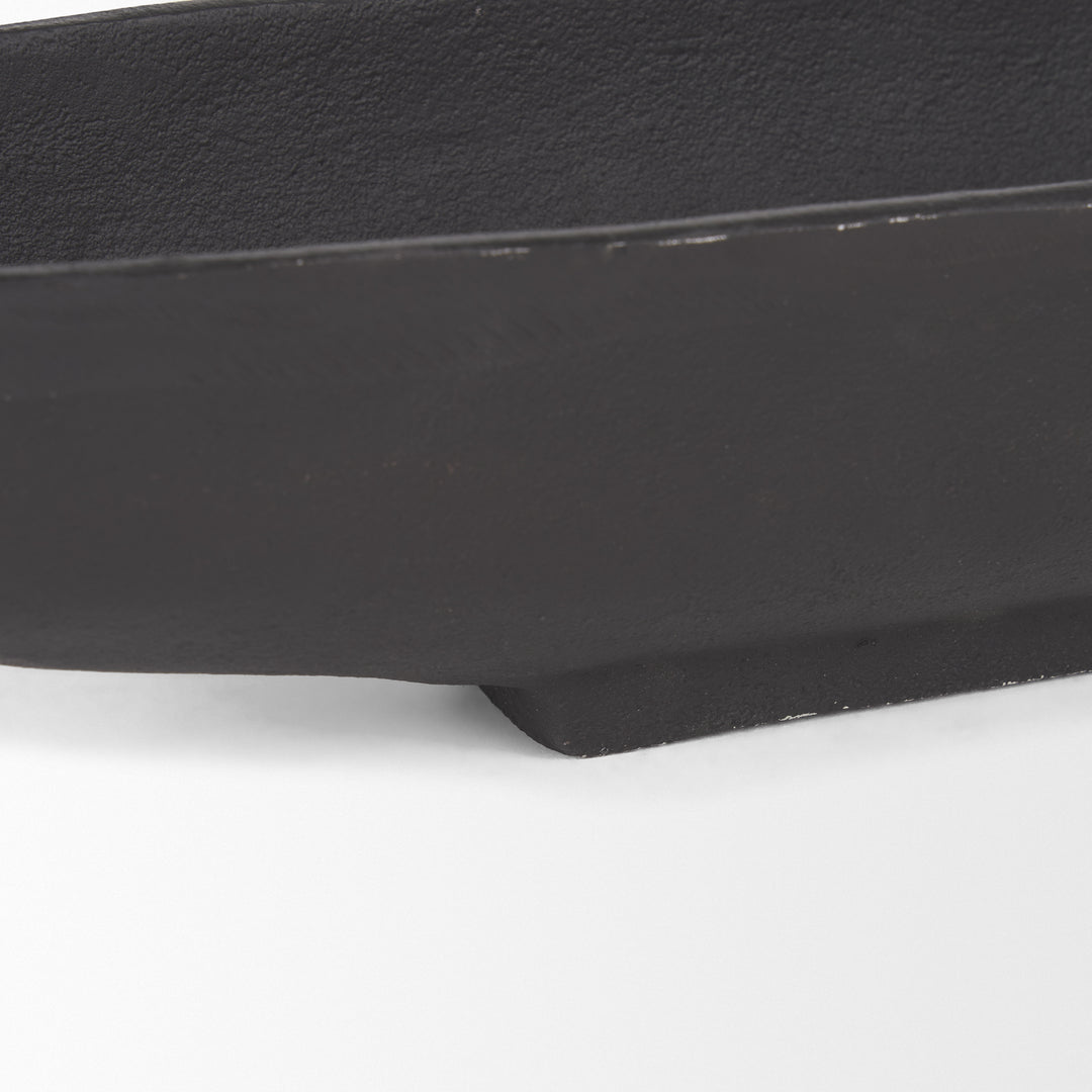 Piero Small Matte Black Metal Decorative Bowl Decor Mercana