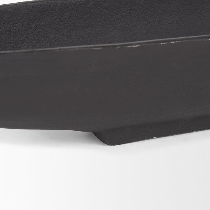 Piero Small Matte Black Metal Decorative Bowl Decor Mercana