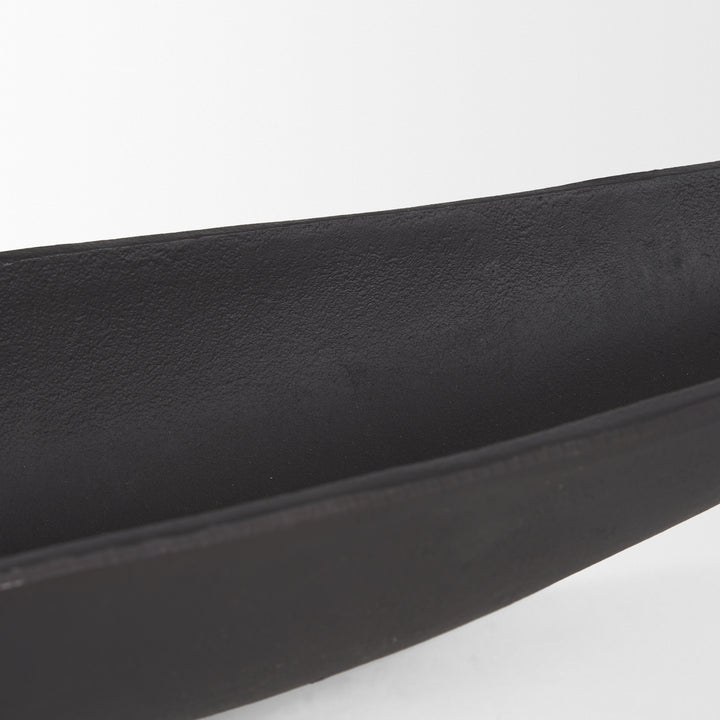 Piero Small Matte Black Metal Decorative Bowl Decor Mercana