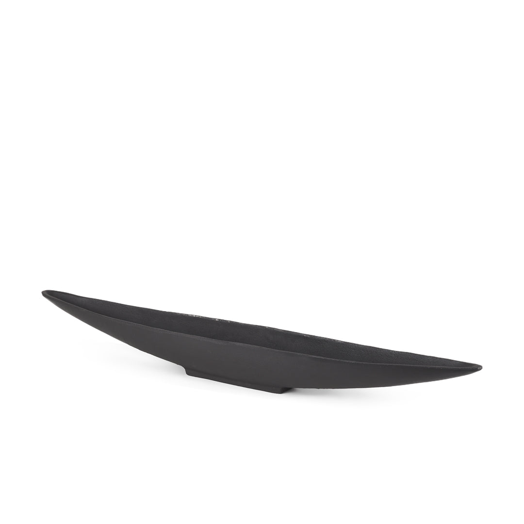Piero Large Matte Black Metal Decorative Bowl Decor Mercana