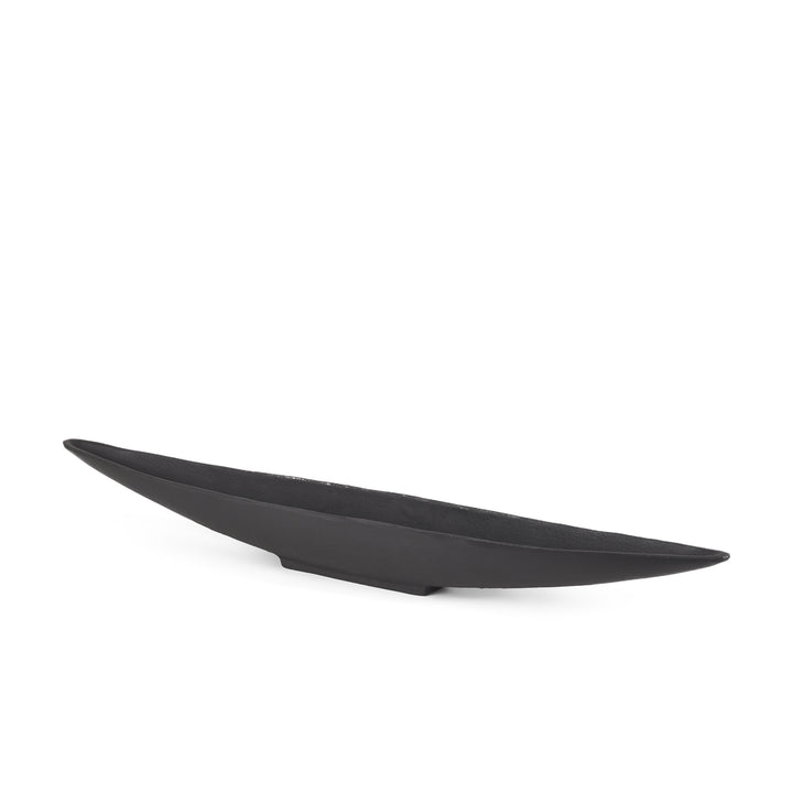 Piero Large Matte Black Metal Decorative Bowl Decor Mercana