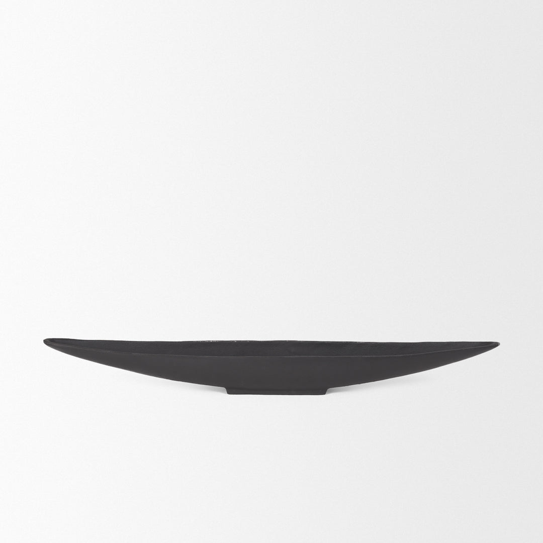 Piero Large Matte Black Metal Decorative Bowl Decor Mercana