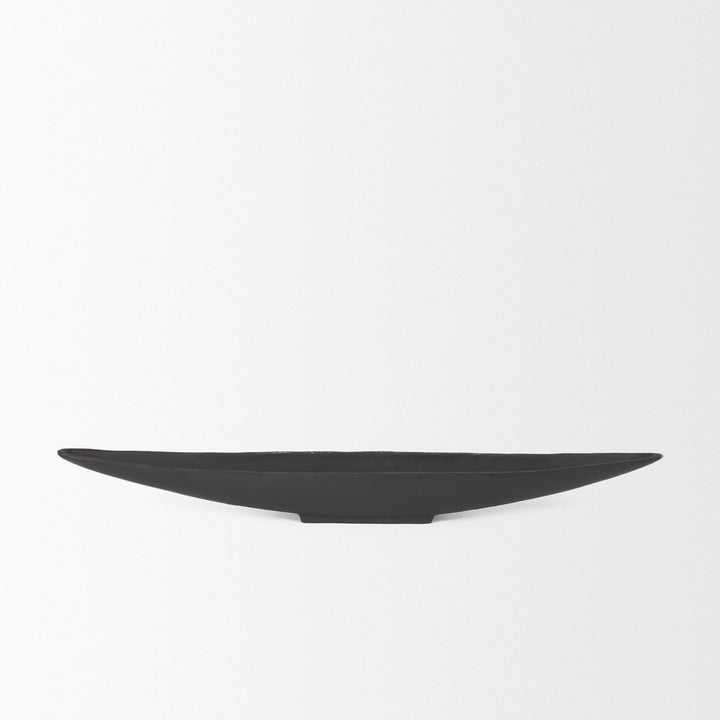 Piero Large Matte Black Metal Decorative Bowl Decor Mercana