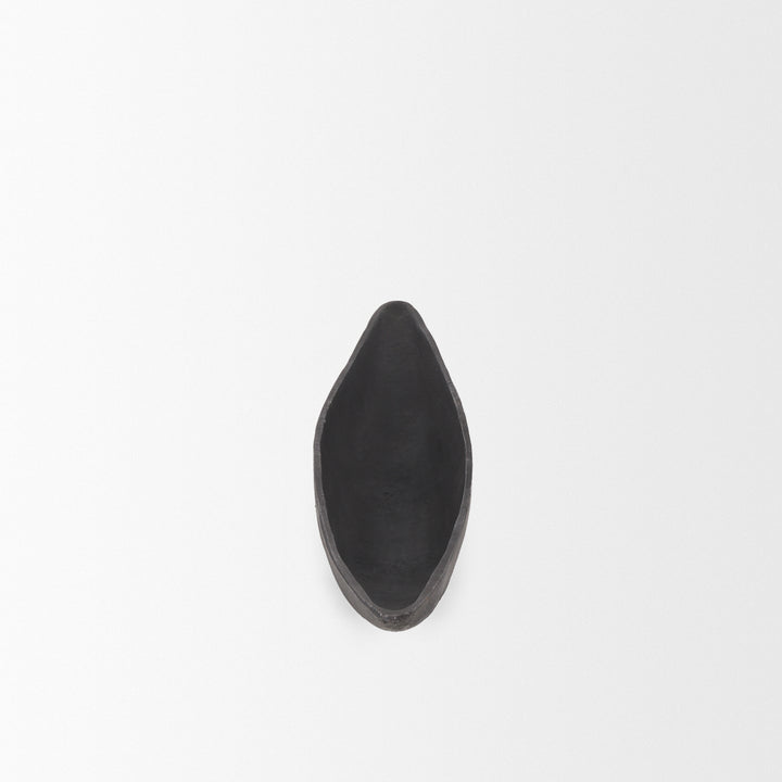 Piero Large Matte Black Metal Decorative Bowl Decor Mercana
