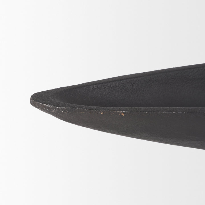 Piero Large Matte Black Metal Decorative Bowl Decor Mercana