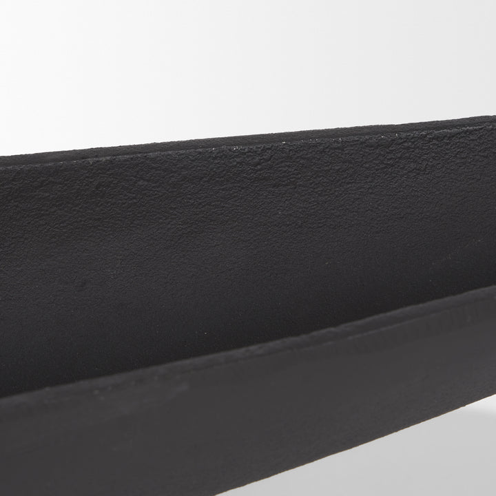 Piero Large Matte Black Metal Decorative Bowl Decor Mercana