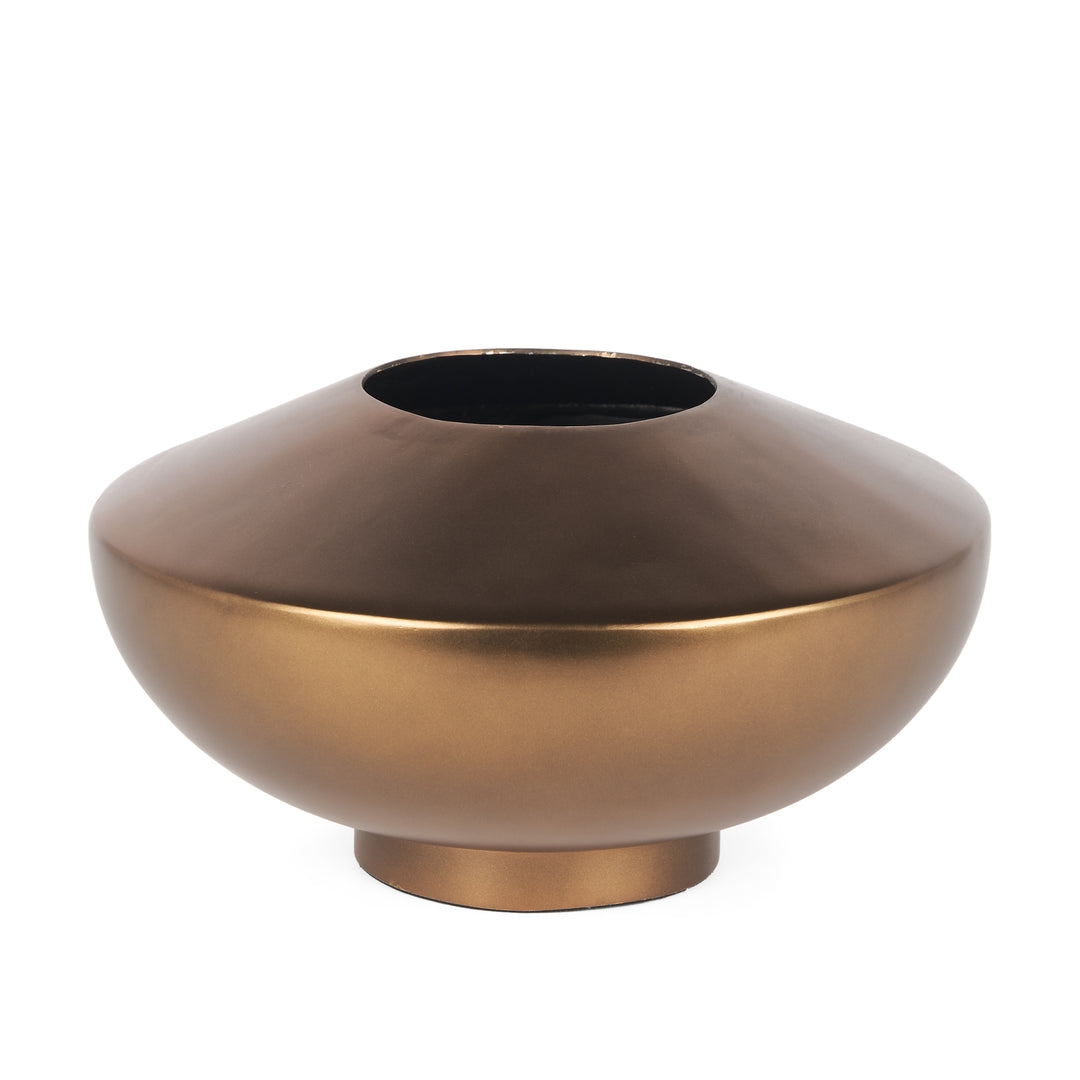Quiana Large Gold Metal Vase Decor Mercana