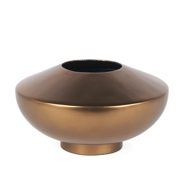 Quiana Large Gold Metal Vase Decor Mercana