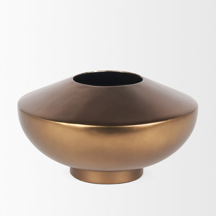 Quiana Large Gold Metal Vase Decor Mercana