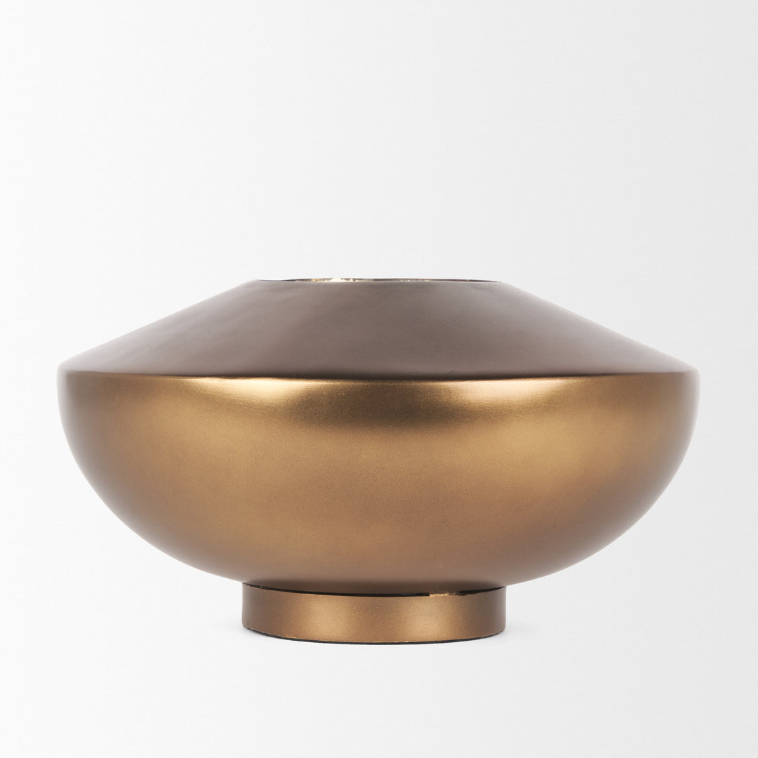 Quiana Large Gold Metal Vase Decor Mercana