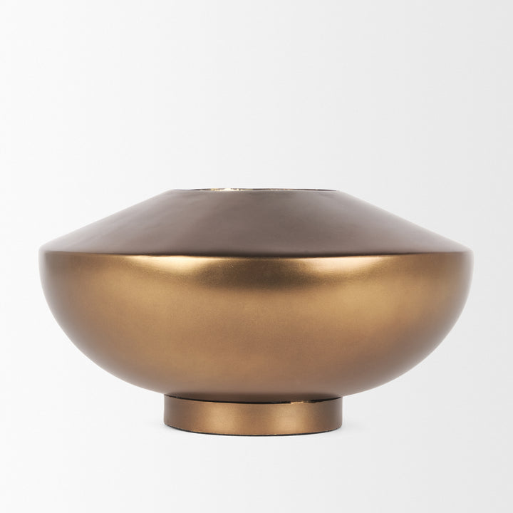 Quiana Large Gold Metal Vase Decor Mercana