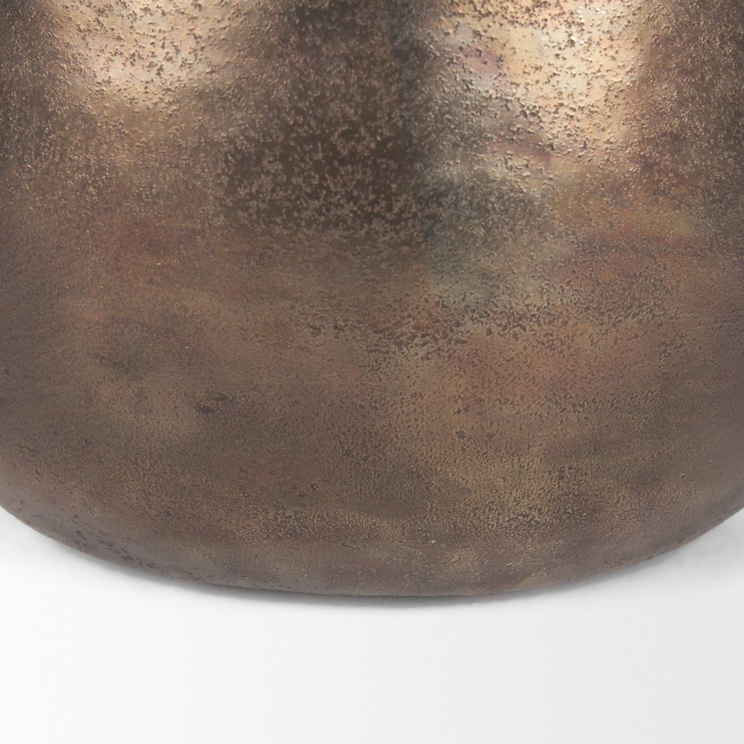 Quade Large Textured Gold Metal Planter Decor Mercana