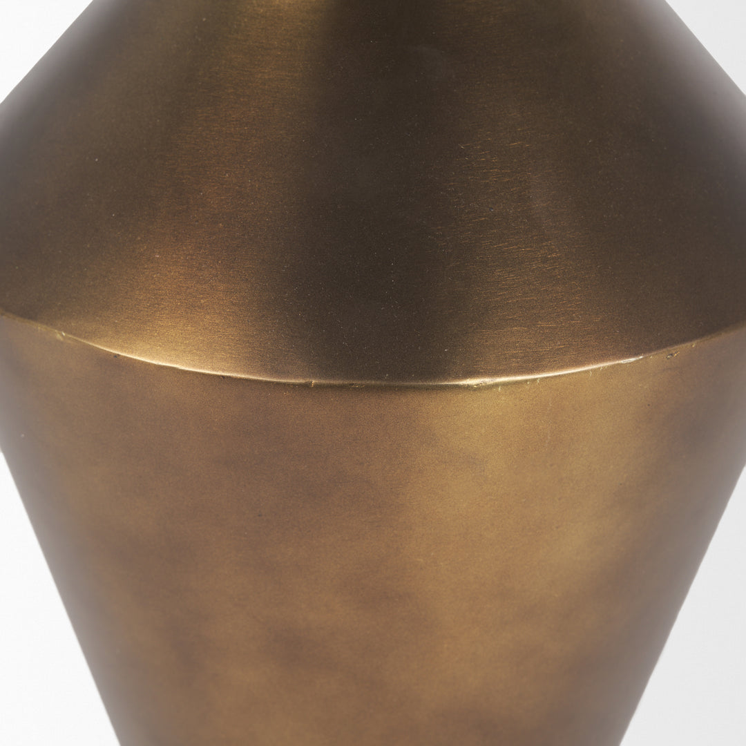 Perrin Large Brushed Gold Metal Decorative Vase Decor Mercana