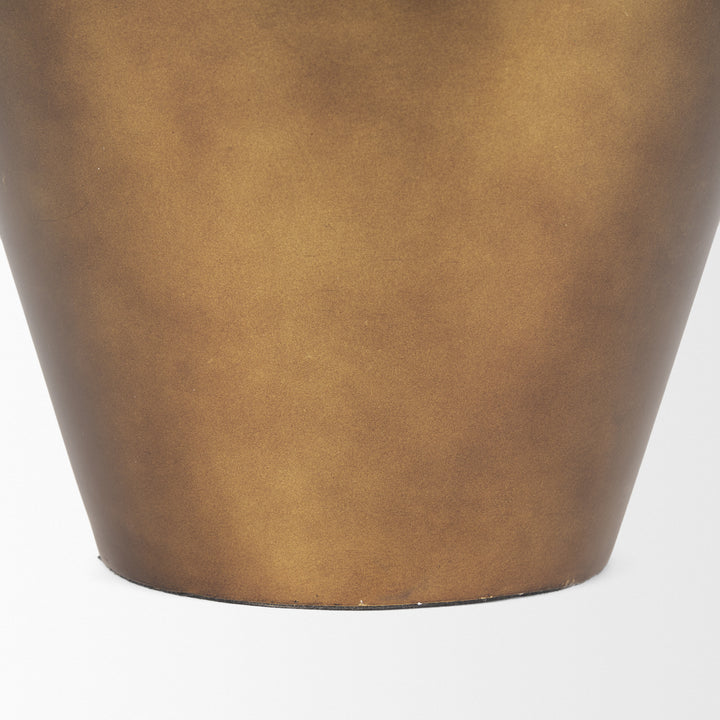 Perrin Large Brushed Gold Metal Decorative Vase Decor Mercana