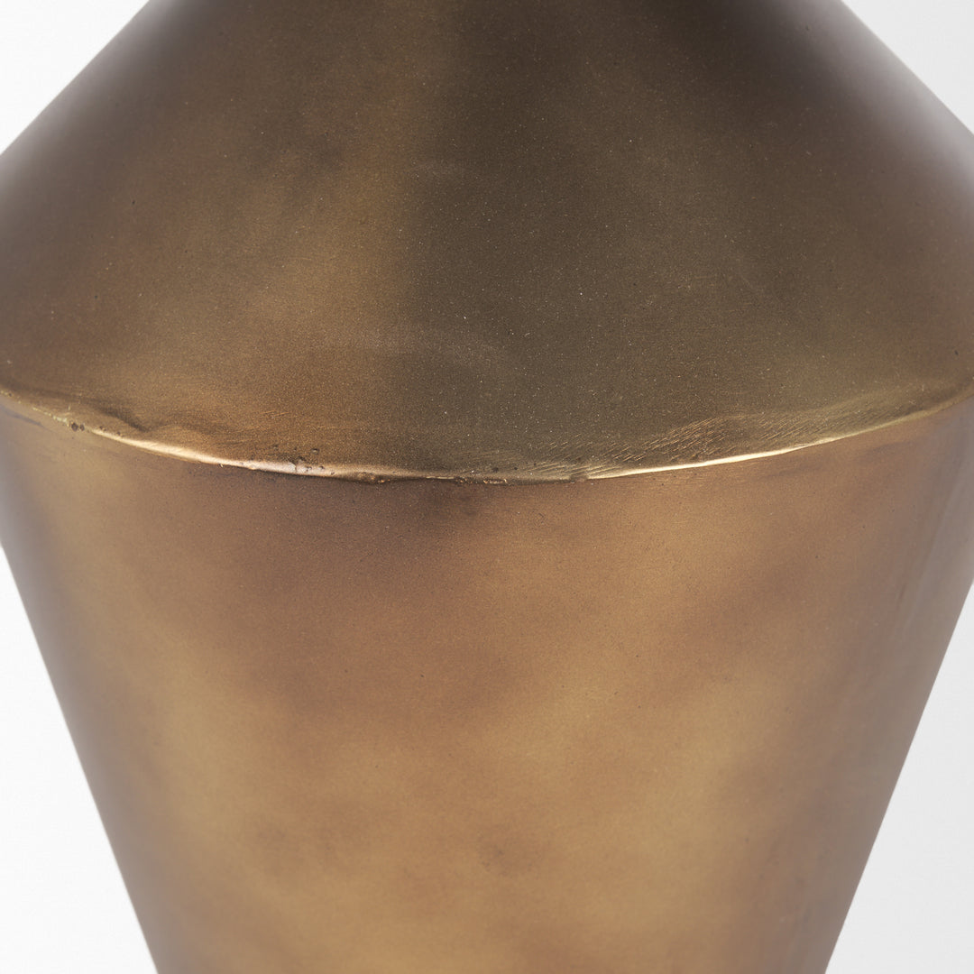 Perrin Small Brushed Gold Metal Decorative Vase Decor Mercana