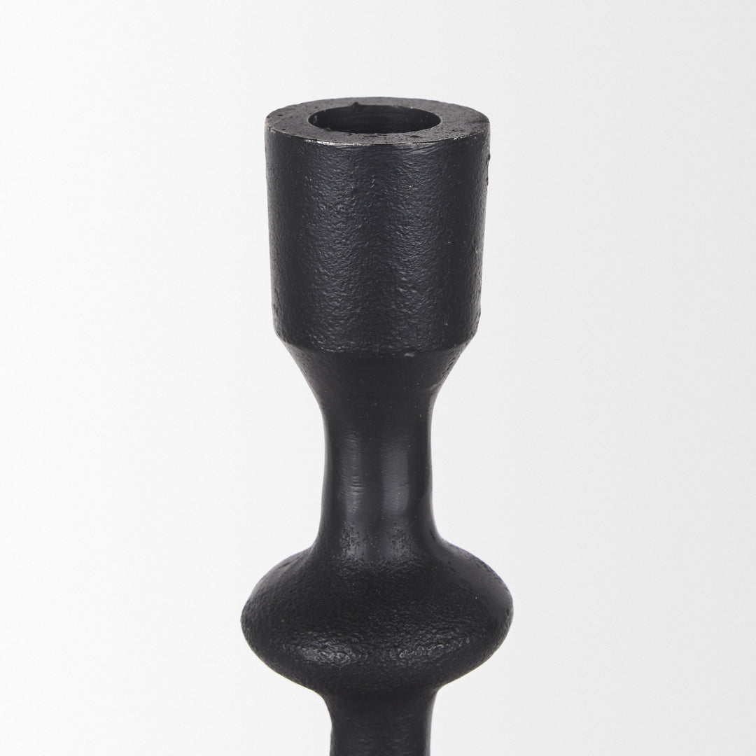 Paolo Matte Black Metal Candle Holder (Set of 3) Decor Mercana